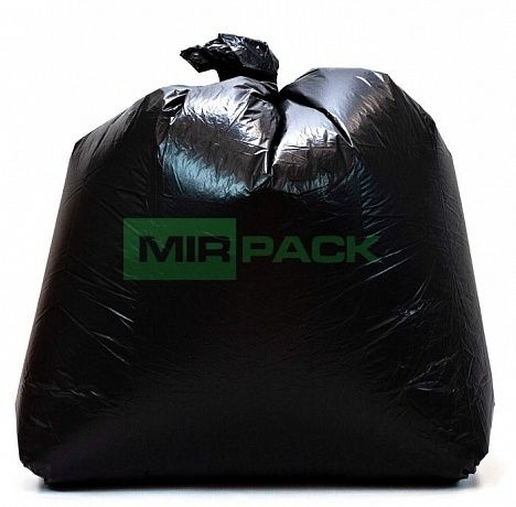 Мешки для мусора 360 литров, 50 мкм, черные, ПВД в пачках - Вид 1
