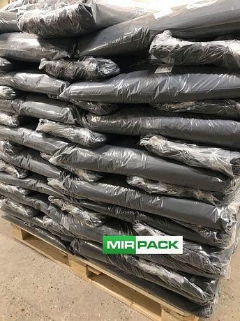 Мешки для мусора 240 литров, 90 мкм, ПВД, в пачках 50 шт, черные - Вид 7