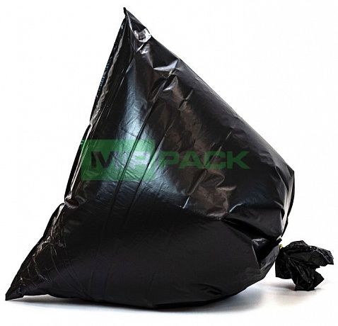 Мешки для мусора 180 литров, 120 мкм, ПВД, в пачках 50 шт., черные - Вид 2